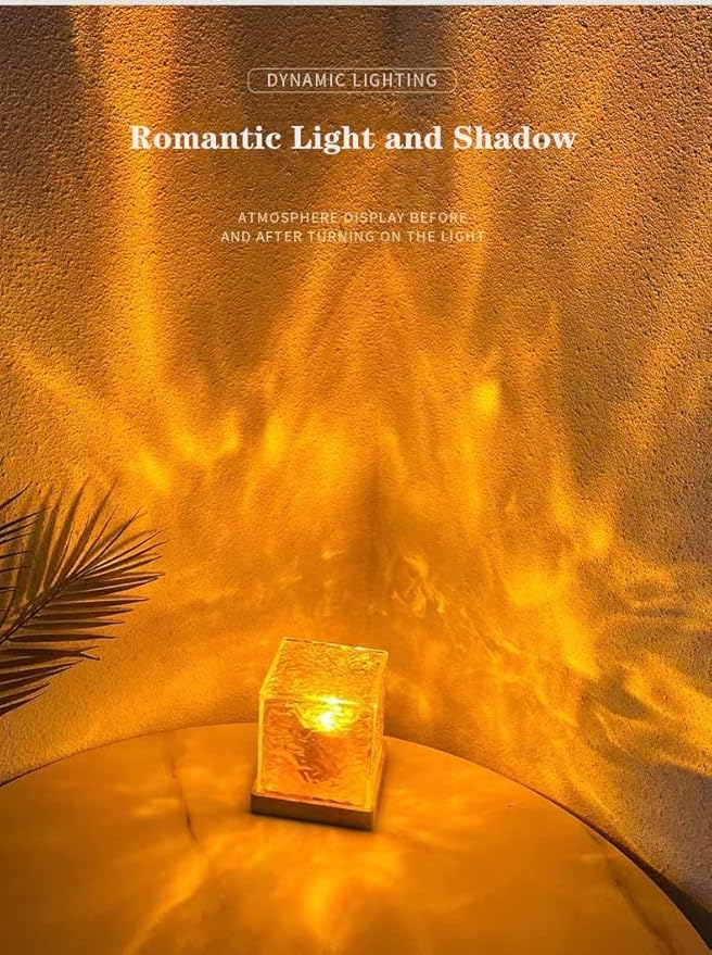 Ocean Wave Projector Light，Aurora Glow Lamp Crystal Night Light Romantic Room Decor，Led Ripple Lamp Lights Party Bedroom Room Decor