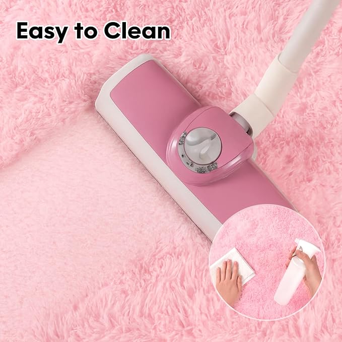 6x9 Rugs for Living Room, Cute Pink Rug for Bedroom,Plush Fluffy Carpet, Non-Slip Upgrade Baby Room Rug, Suitable for Kids Dorm Home Decor Aesthetics.