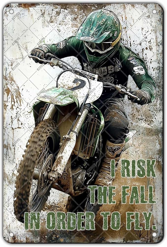 Motorcycles Metal Sign It's Not About Being Better Than Someone Else Tin Poster Motorcycles Lover Art Wall Decor Home Garage Man Cave Bath Kitchen Yard Sign Decor 12x8 Inch