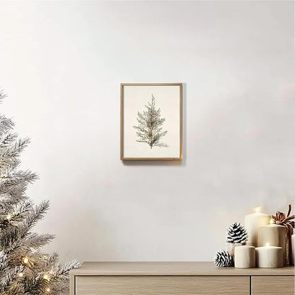 uniro Vintage Christmas Tree Wall Art Prints, Neutral Rustic Cypress Tree Christmas Artwork Painting, Farmhouse Winter Holiday Print for Bedroom, Living Room, Kitchen, Office, Dormitory, Hallway