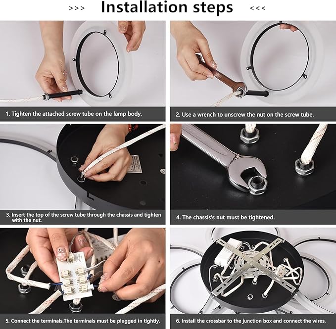 Modern LED Flush Mount Ceiling Light, 8 Rings Black Close to Ceiling Light Fixtures, Living Room Lighting Ceiling Lamp for Dining Room, Bedroom, Kitchen, 4000K Not Dimmable