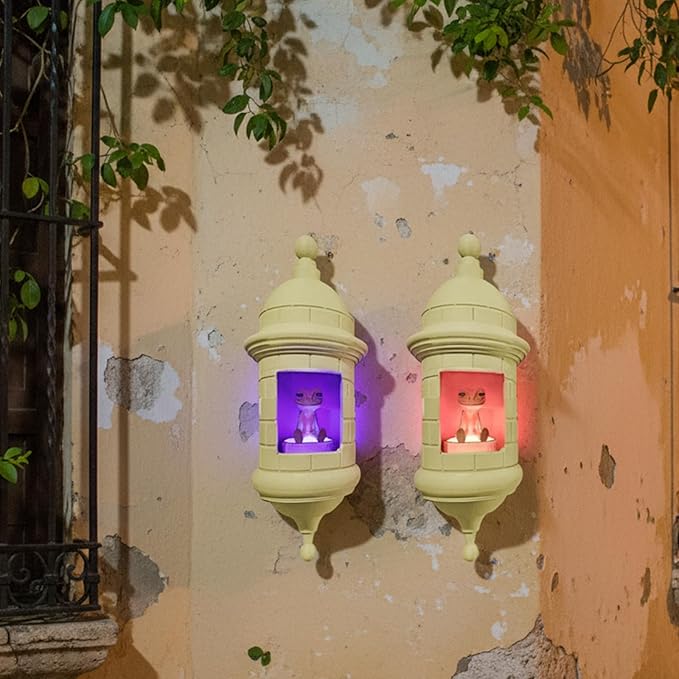 Puerto Rican Garita Wall Coqui Lamp - Multi-Color LED Night Light for Outdoor and Indoor Decor (Male)