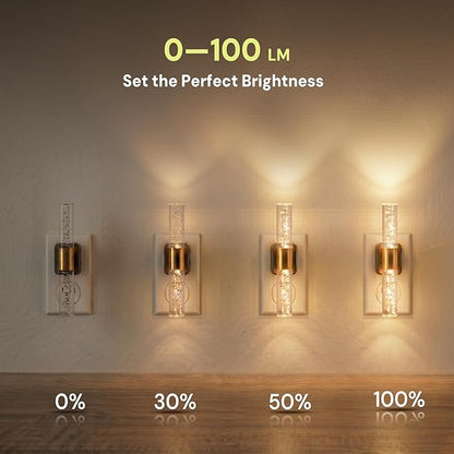 L LOHAS LED Night Light Rotating,[2 Pack] Night Lights Plug into Wall, Auto Light Sensor Nightlight Dimmable 100LM, 3000K Soft Light, LED Acrylic Bubble Nightlight Plug in for Bedroom Bathroom Hallway