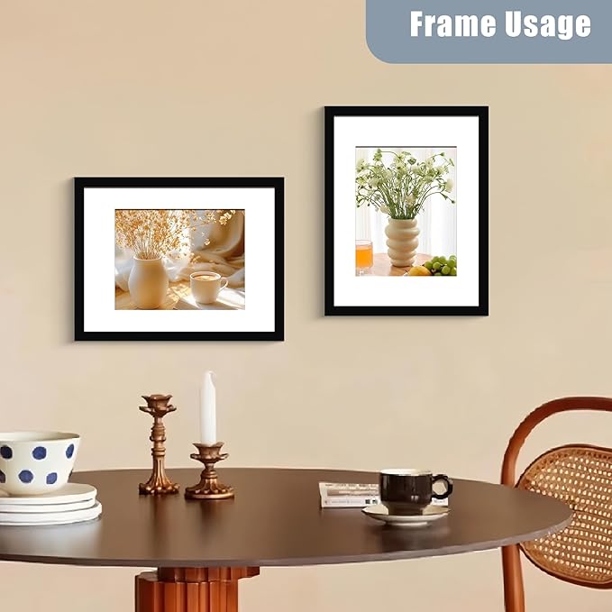 BESCRCL 16x20 Picture Frames Black Set of 6, Poster Frames Display Photo 11x14 or 16x20 without Mat, Wall Hanging Frame with Plexiglass
