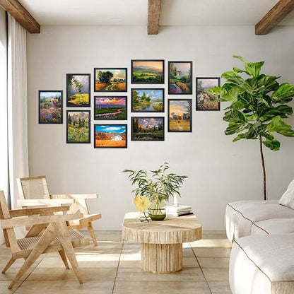 Giftgarden A4 Picture Frame Black Set of 12, Multi 8.3x11.7 Inches Photo Frames Bulk for Wall or Tabletop Display