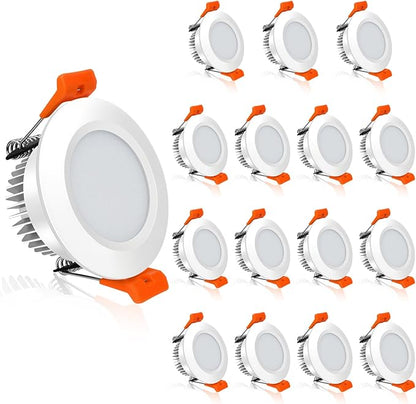 2 Inch LED Recessed Lighting, Dimmable Downlight 3W(35W Halogen Equivalent), CRI80, 2700K Ultra Warm White Ceiling Light with LED Driver (16 Pack)