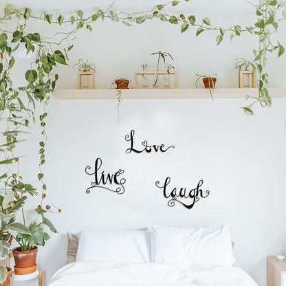 ESTART 3 Pieces Black Metal Letter Sign Decor 'Live Laugh Love' WordArt Wall Art Decor for Home Indoor Outdoor Bedroom Living room Bathroom and Office