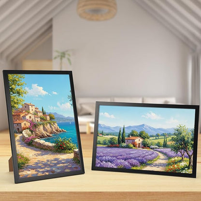 Hoikwo 18 Packs 8x12 Black Plastic Multi Picture Frames Set with Plastic Cover, for Family Photos, Artwork, Light Weight Bulk 8 by 12 Frames Pack for Wall Hanging and Table, Stylish Picture Frames