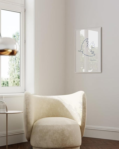 HAUS AND HUES 20x30 White Aluminum Poster Frame - Vertical & Horizontal Hanging, Shatterproof Plexiglass - Ideal for Home, Room, Office (20x30 in, White)