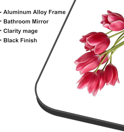 DESBING 72" x 36"Bathroom Mirror, Matte Black Wall Mirror with Metal Frame, Decorative Rectangular Vanity Mirror for Bedroom Bathroom Living Room Entryway (Horizontal/Vertical)