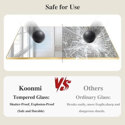 Koonmi Gold Mirrors for Wall, 30x60 Inch Bathroom Mirror, Rectangular Wall Mirror for Living Room Bedroom Bathroom, Hangs Horizontally or Vertically