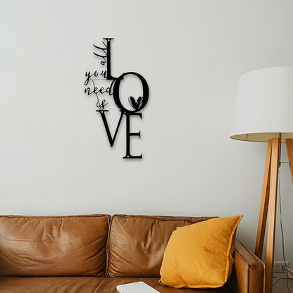 Love Wall Decor "All You Need Is Love" Sculpture, add romantic home decoration to living room, bedroom and kitchen