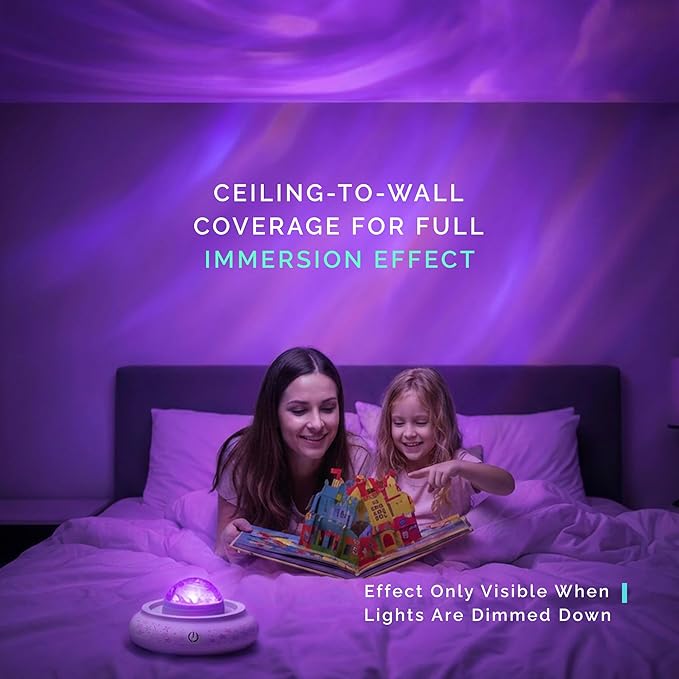 Orblux Calming Autism Sensory Light, Aurora Light Projector | 2-in-1 Globe Cover for Contained Sensory Effect or Open for Northern Lights Effect | Kids Night Projector | Calming, 15 Colors & Remote