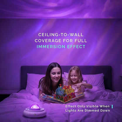 Orblux Calming Autism Sensory Light, Rechargeable Aurora Light Projector | 2-in-1 Globe Cover for Contained Sensory Effect or Open for Northern Lights Effect | Kids Night Projector, 15 Colors & Remote
