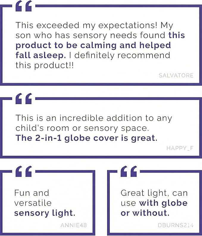 Orblux Calming Autism Sensory Light, Rechargeable Aurora Light Projector | 2-in-1 Globe Cover for Contained Sensory Effect or Open for Northern Lights Effect | Kids Night Projector, 15 Colors & Remote