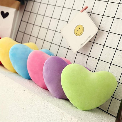 S_SSOY Plush Pillow Heart Shape Cushion Fluffy Throw Pillows Decorative Back Cushions for Friends Valentine's Day (Purple)