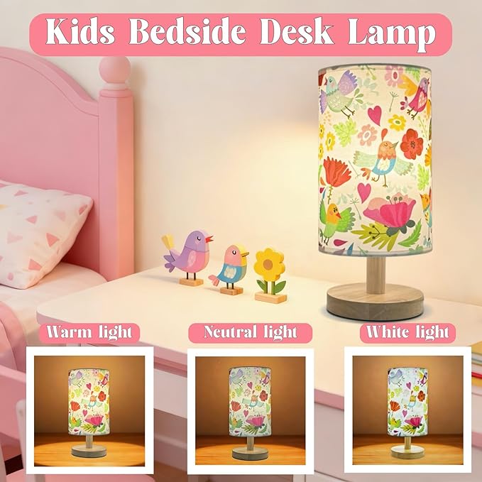 Flower Night Light for Girls - 3-Way Dimmable Boho Pink Floral Lamp for Nursery, Toddler Room, or Big Girl Bedroom, Whimsical Bedtime Reading Light, Gifts for Girls