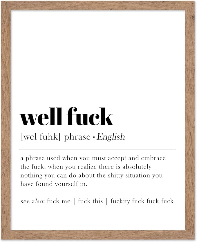 Poster Master Definition Print - Typography Poster - Dictionary Art - Minimal Gift for Men & Women - Funny Wall Decor for Dorm, Bedroom or Living Room - 16x20 Beige Framed