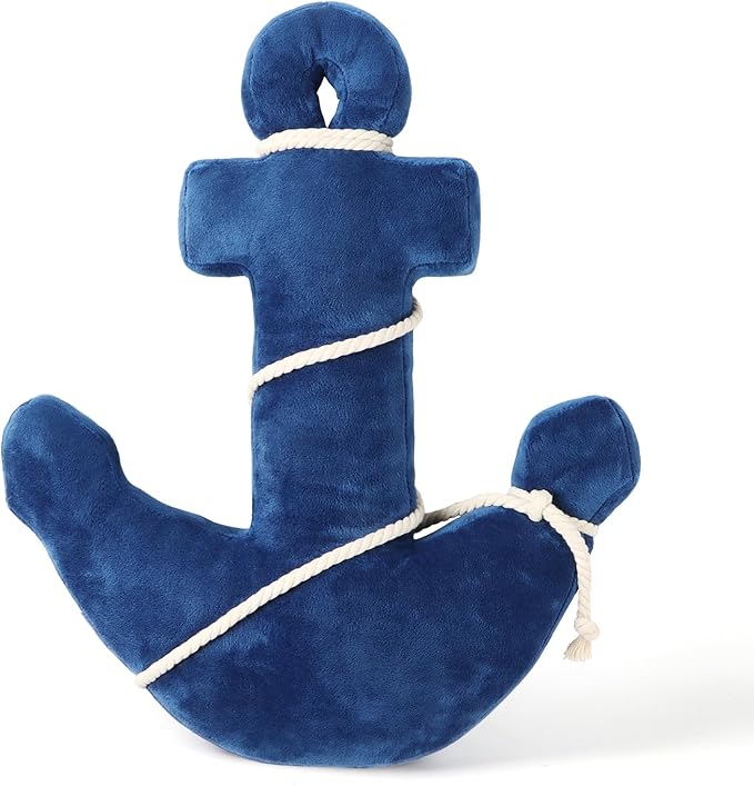 Marble Empire Anchor Pillow Nautical Throw Pillows Coastal Decorative Pillow Beach Themed Plush Pillow for Home Bed Couch (Navy)