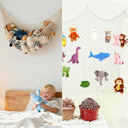 Decorative Fishing Net 2 Pack, Patioland 80x40 Inch Large Beige Fish Net Decor for Wall, Photo Display, Nautical Mermaid Pirate Ocean Themed Beach Hawaii Under the Sea Party Decorations