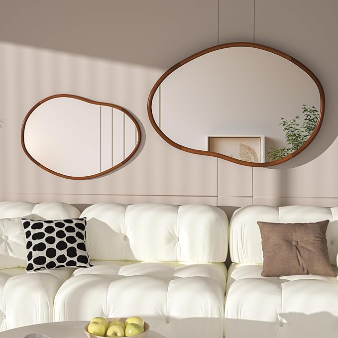 Irregular Wall Mirror Decorative Asymmetrical Mirror Abstract 32x22 inch