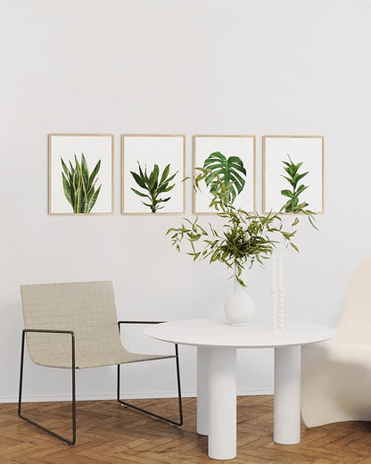 HAUS AND HUES Plant Photo Set of 4-16x20 Framed Beige