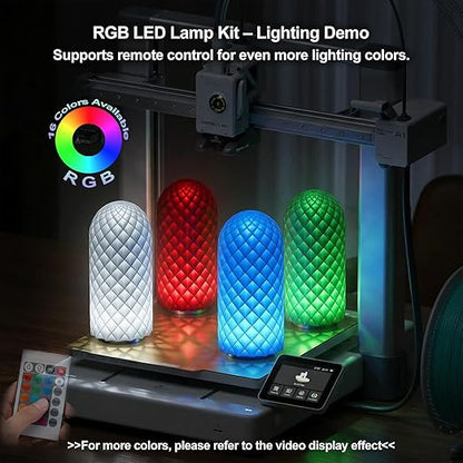5PCS Remote Control RGB LED Lamp Kit 001 for Bambu Lab Multicolor RGB Includes Button Battery Makerworld 3D Printed DIY Hardware Model Spare Parts 5V USB Powered