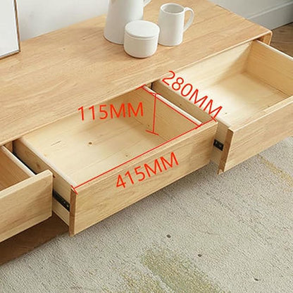 Extendable TV Stand Minimalist Rectangle Entertainment Center TV Console Table with Drawers and Open Shelves for Living Room, Bedroom~/