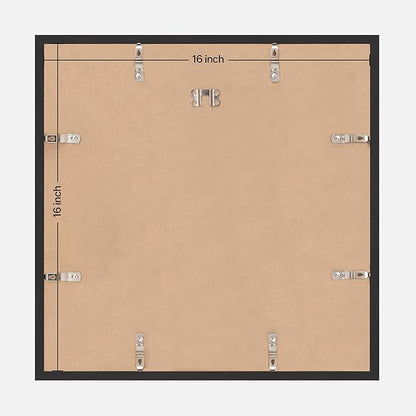 eletecpro Gallery Wall Frame Set of 3, 16x16 Inch Square Black Frames with 12x12 Mat, Scratch-Resistant Finish for Modern Home Decor