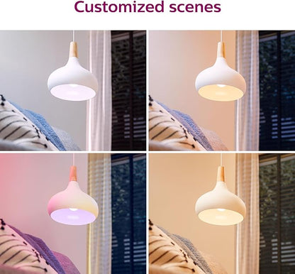 Philips Smart 5-6 Inch Retrofit Recessed Downlight 4-Pack, 1150 Lumens, LED Color Changing Lights, Connects to Wi-Fi, Control with Voice or App, Powered by WiZ Connected