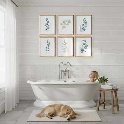 Botanical Prints Wall Art - Eucalyptus Leave - (Set of 6) Art Print - 11x14 (Unframed) | Refresh Your Space with Nature's Elegance | Elevate Your Room Decor with Timeless Greenery| Home Decor