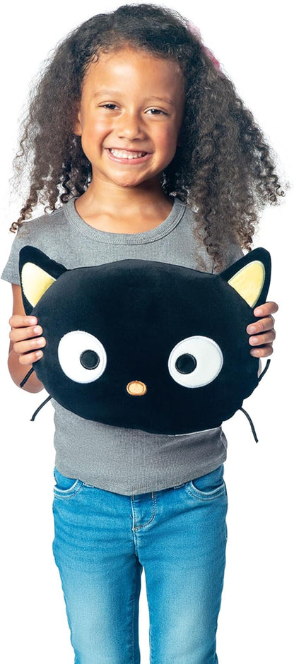 Northwest Sanrio Chococat Cloud Pillow 12" – Plush Cat for Kids & Adults, Cute Cartoon Character, Bedroom Decor