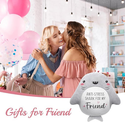 Best Friend Birthday Gifts for Women - Friends Pillow, Friendship Bestie Gifts for Women, Easter Birthday Gift for Woman Friendship Best Friend Bestie Teen, Shark Hug Pillow