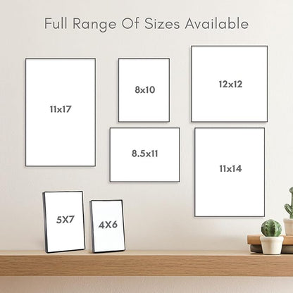Mantello 5x7 Picture Frame Set - Front Loading 5 x 7 Frames - Display for Wall Artwork, Accent Piece, Photographs - Minimalist Tabletop & Desktop Decor - 12 Pack, Black