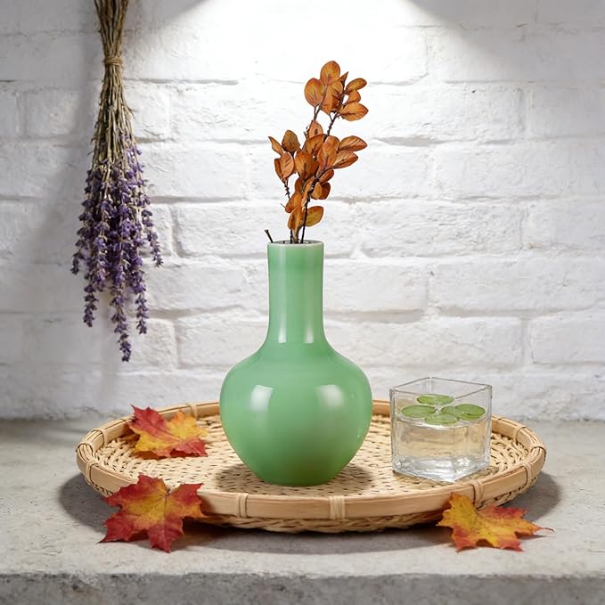 KAMMAK Colored Ceramic Vase, Beautiful Hand-Painted Decorative Vase, Modern Art Porcelain Vase for Flower Mantle Dining Table Centerpiece, Entryway Living Room Wedding Decoration, SS003