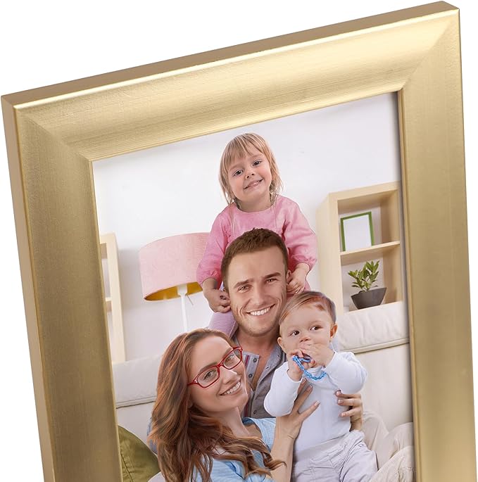 Giftgarden 4x6 Picture Frame Gold Set of 12, Multi Modern 4 x 6 Frames Bulk for Wall or Tabletop Display