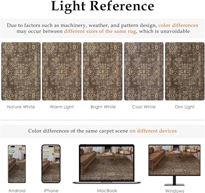 2x3 Washable Area Rug for Entryway Kitchen Vintage Brown Non Slip Low Pile Door Mat Traditional Retro Soft Small Carpet for Bathroom Bedroom Indoor Entrance Dorm