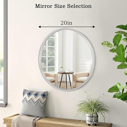 Mirrors for Wall Mirror Sliver Metals Framed Round Farmhouese Bathroom Mirror Ative Hanging Mirror for Bedroom Vanity Entryway