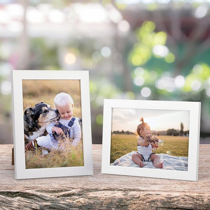 Giftgarden White 5x7 Picture Frame Pack of 12, Multi White Woodgrain 5 by 7 Photo Frames Bulk for Wall or Tabletop Display
