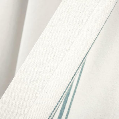 Lush Decor Farmhouse Stripe Yarn Dyed Recycled Cotton Window Curtain Valance, 18" L x 52" W, Blue - Classic Modern Rustic Charm - Eco Friendly Cotton Fabric