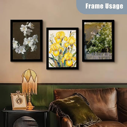 SESEAT 8.5x11 Picture Frame Set of 10, Display Pictures 8.5x11 Prints Without Mat, Tabletop or Wall Mounting, Black