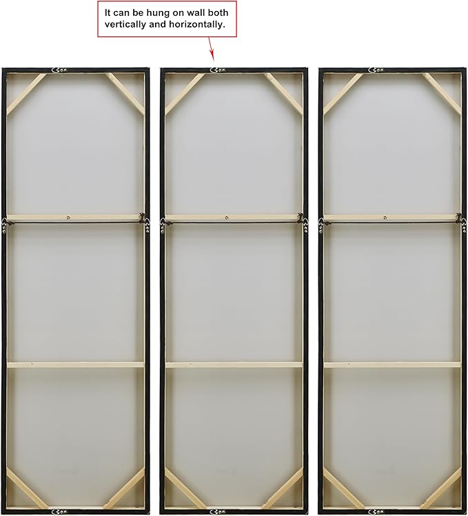 Empire Art Direct Abstract Wall Art Textured Hand Painted Canvas by Martin Edwards, Triptych, 60" x 20" each, Diamonds