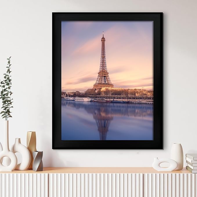 SESEAT 16x20 Picture Frame Black Set of 6, Display Pictures 16x20 Without Mat for Wall Mounting, Wall Gallery Poster Frames