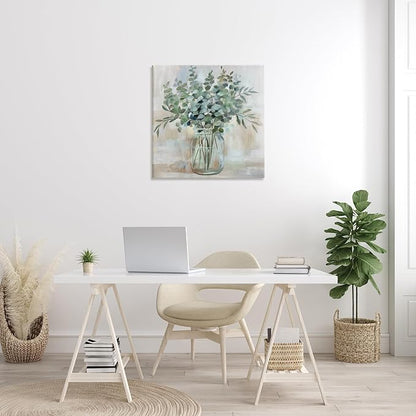 Stupell Industries Soothing Eucalyptus Herb Arrangement, Designed By Nan, 30 x 30, Canvas Wall Art