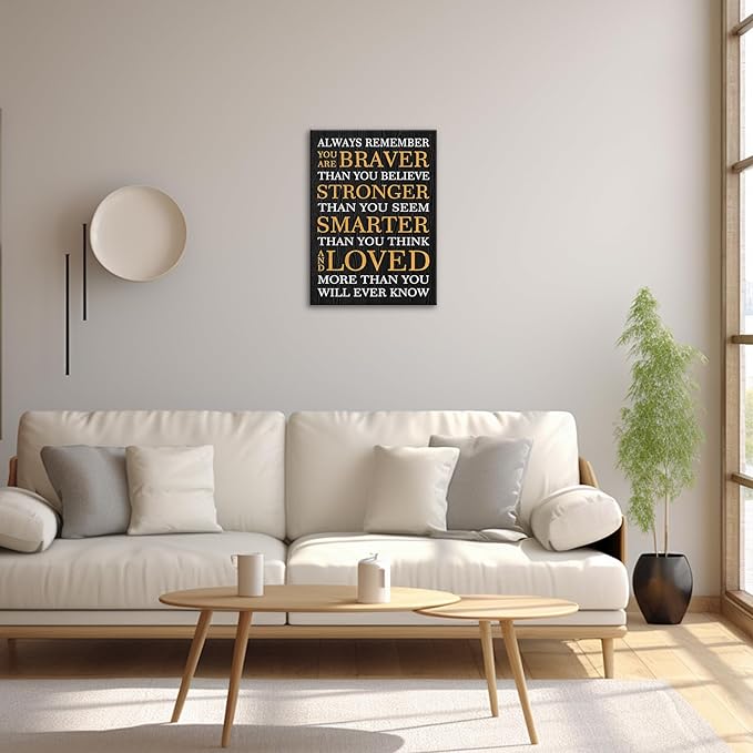 Jumong Motivational Canvas Wall Art Inspirational Wall Decor Wooden Frame Inspirational Office Wall Art Motivational Wall Decor Encouragement Artwork Poster for Home Office Living Room Bedroom