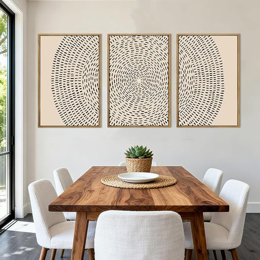 ANHUIB Jesus Wall Art 16x24 Inch Jesus Feeds The 5000 Canvas Wall Art Set of 3 Framed Easter Christian Wall Decor Modern Abstract Art Print for Living Room Bedroom Office