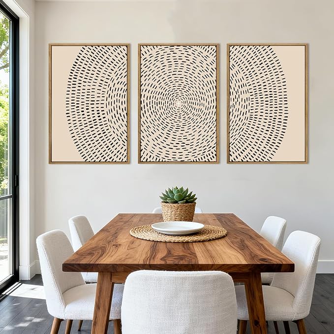 ANHUIB Large Jesus Wall Art 24x36 Inch Jesus Feeds The 5000 Canvas Wall Art Set of 3 Framed Christian Wall Decor Modern Abstract Art Print for Living Room Bedroom Office Home