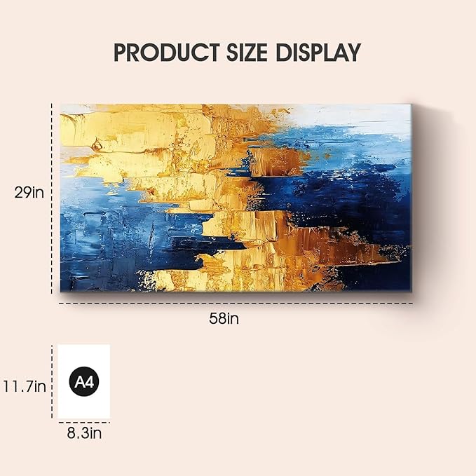 Iallbin Abstract Canvas Wall Art, Large Wall Art for Living Room, for Wall Modern Paintings Wall Decor Living Room, Kitchen Home and Office
