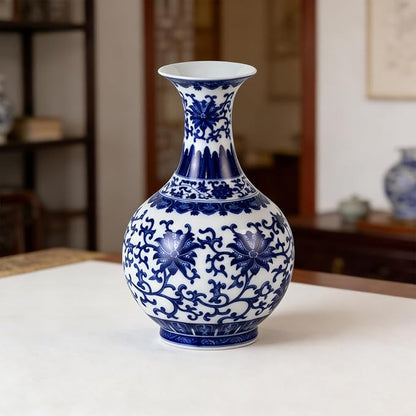 KAMMAK Colored Ceramic Vase, Beautiful Hand-Painted Decorative Vase, Modern Art Porcelain Vase for Flower Mantle Dining Table Centerpiece, Entryway Living Room Wedding Decoration, WX003