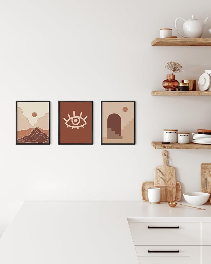 HAUS AND HUES 8.5x11 Black Metal Picture Frames - Features Premium Aluminum, Vertical & Horizontal Hang, Shatterproof Plexiglass - Perfect for Home, Room, Office (8.5x11 in, Black, Set of 3)